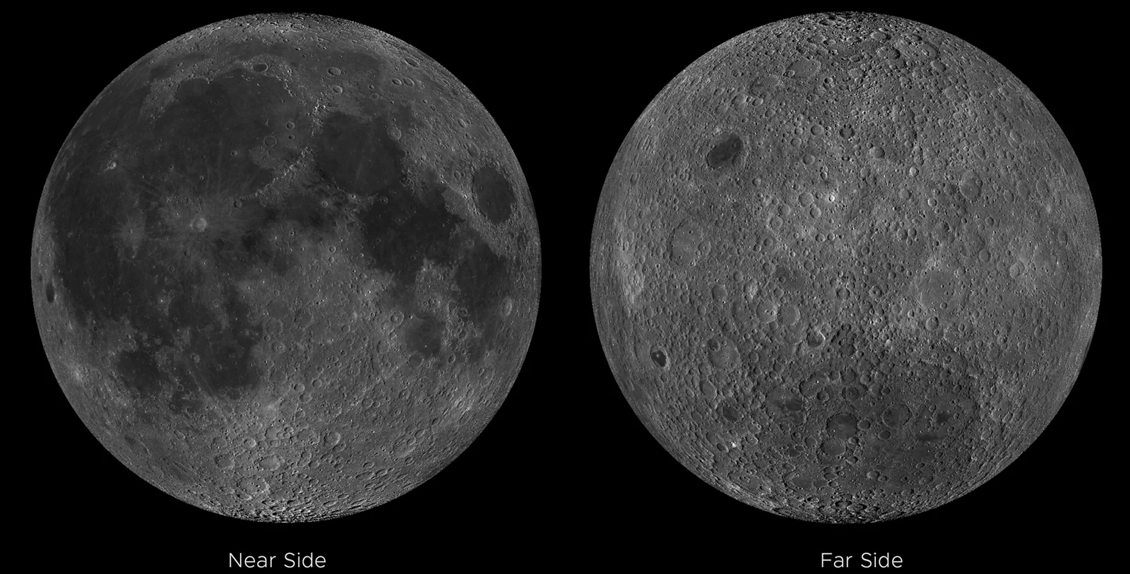 Les deux faces de la Lune, photographiées par LRO