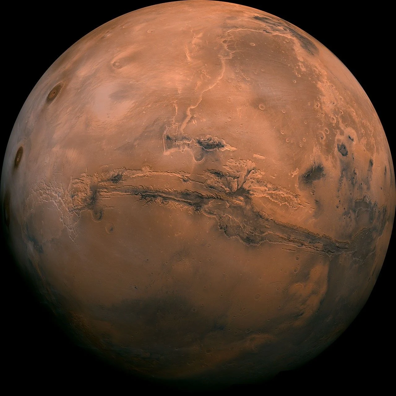 Valles Marineris · mosaïque Viking, couleurs renforcées