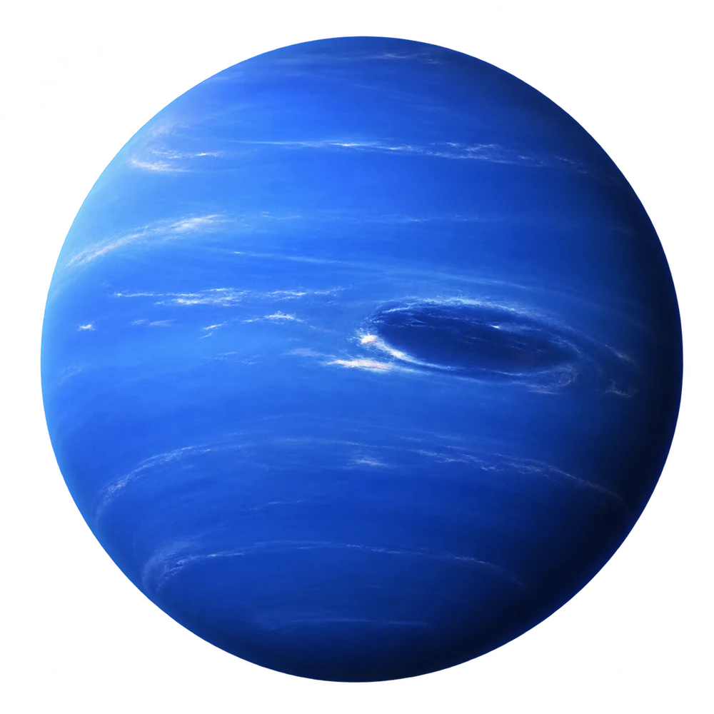 Illustration générée du globe de Neptune.